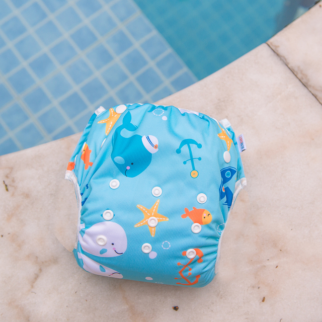 ALVABABY 2PCS Printed Swim Diapers (2SW-WZ04)