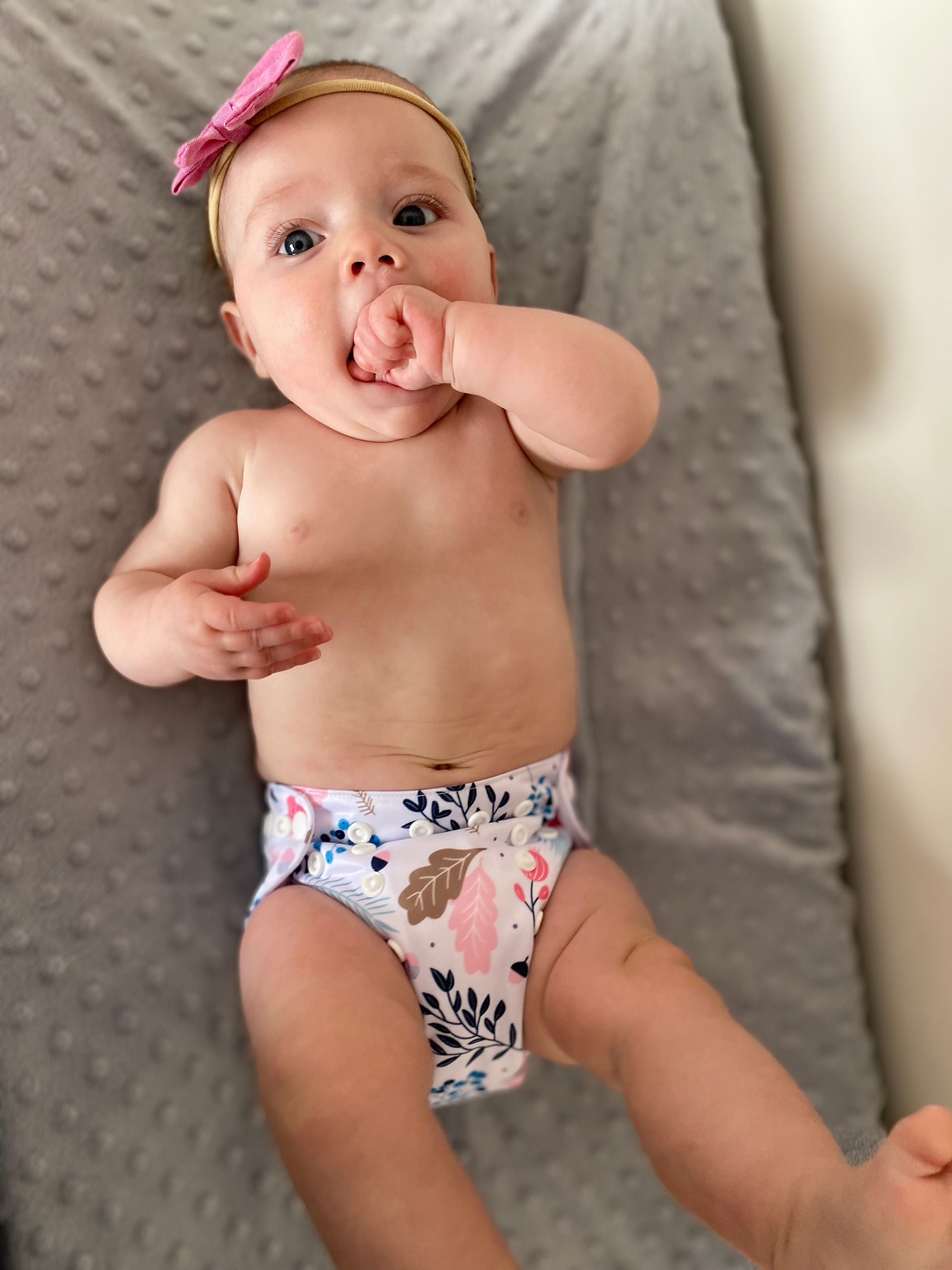 ALVABABY Newborn Cloth Diaper - Adjustable,Washable,Reusable Cloth Diaper with Pocket for Baby under 12lbs (SH050A Flowers)