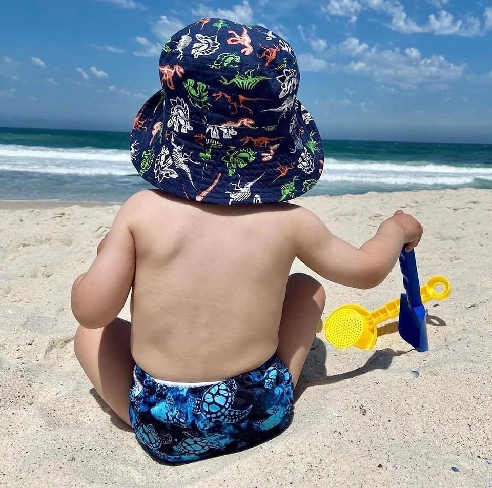 ALVABABY Reusable Swim Diaper - Adjustable Large Size Swimwear for Infants & Toddlers (Turtle, ZSW-H022A)