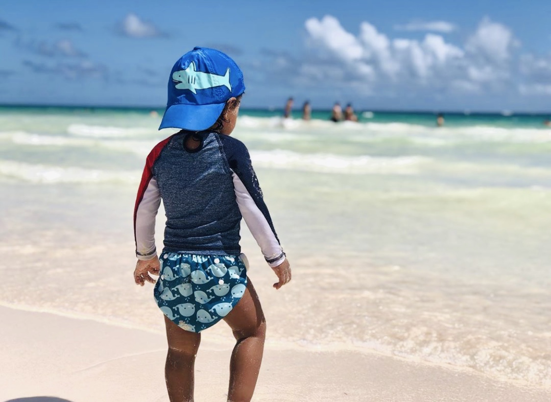 ALVABABY Reusable Swim Diaper - Adjustable Large Size Swimwear for Infants & Toddlers  (Cute Blue whale, ZSW18A)