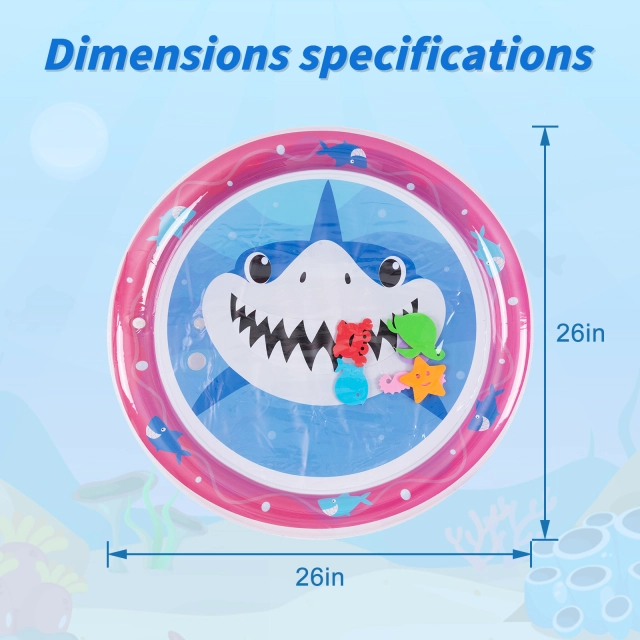 Tummy Time Baby Water Mat/ Inflatable Baby Water Play Mat for Infants and Toddlers Baby Toys-WPY08