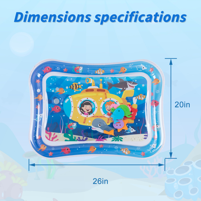 Tummy Time Baby Water Mat/ Inflatable Baby Water Play Mat for Infants and Toddlers Baby Toys-WPF16
