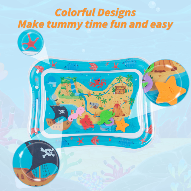 Tummy Time Baby Water Mat/ Inflatable Baby Water Play Mat for Infants and Toddlers Baby Toys-WPF11