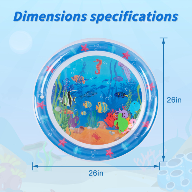 Tummy Time Baby Water Mat/ Inflatable Baby Water Play Mat for Infants and Toddlers Baby Toys-WPY02