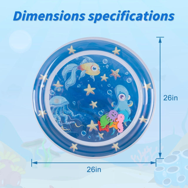 Tummy Time Baby Water Mat/ Inflatable Baby Water Play Mat for Infants and Toddlers Baby Toys-WPY05