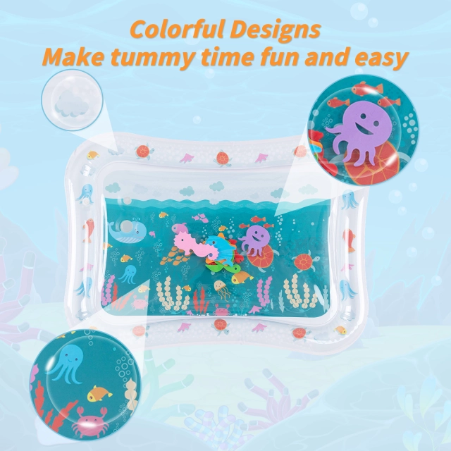 Tummy Time Baby Water Mat/ Inflatable Baby Water Play Mat for Infants and Toddlers Baby Toys-WPF15