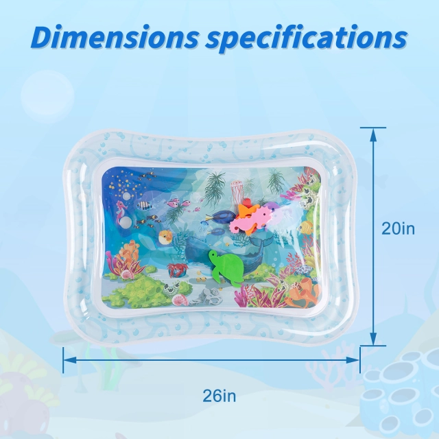 Tummy Time Baby Water Mat/ Inflatable Baby Water Play Mat for Infants and Toddlers Baby Toys-WPF07