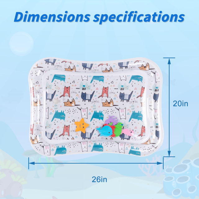 Tummy Time Baby Water Mat/ Inflatable Baby Water Play Mat for Infants and Toddlers Baby Toys-WPF05