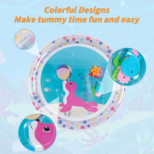Tummy Time Baby Water Mat/ Inflatable Baby Water Play Mat for Infants and Toddlers Baby Toys-WPY12