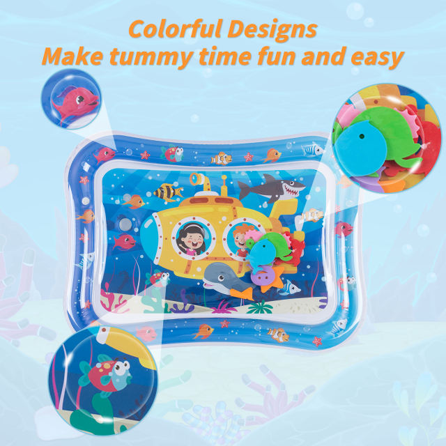 Tummy Time Baby Water Mat/ Inflatable Baby Water Play Mat for Infants and Toddlers Baby Toys-WPF16