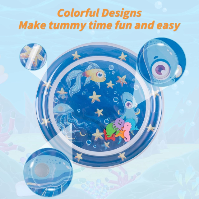 Tummy Time Baby Water Mat/ Inflatable Baby Water Play Mat for Infants and Toddlers Baby Toys-WPY05