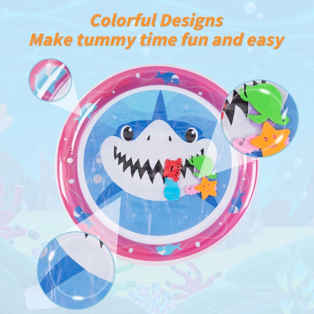 Tummy Time Baby Water Mat/ Inflatable Baby Water Play Mat for Infants and Toddlers Baby Toys-WPY08