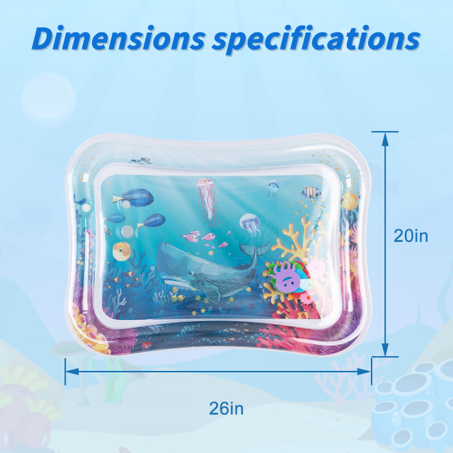 Tummy Time Baby Water Mat/ Inflatable Baby Water Play Mat for Infants and Toddlers Baby Toys-WPF08