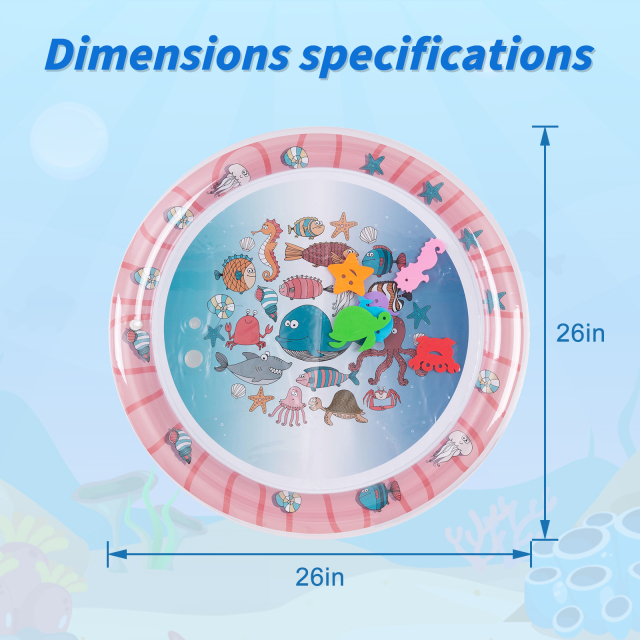 Tummy Time Baby Water Mat/ Inflatable Baby Water Play Mat for Infants and Toddlers Baby Toys-WPY07