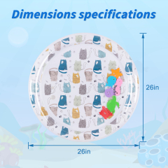 Tummy Time Baby Water Mat/ Inflatable Baby Water Play Mat for Infants and Toddlers Baby Toys-WPY04