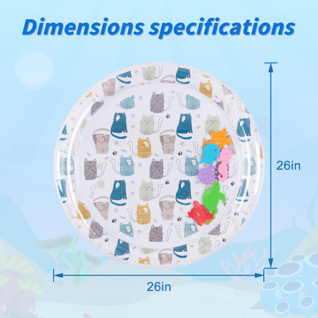 Tummy Time Baby Water Mat/ Inflatable Baby Water Play Mat for Infants and Toddlers Baby Toys-WPY04