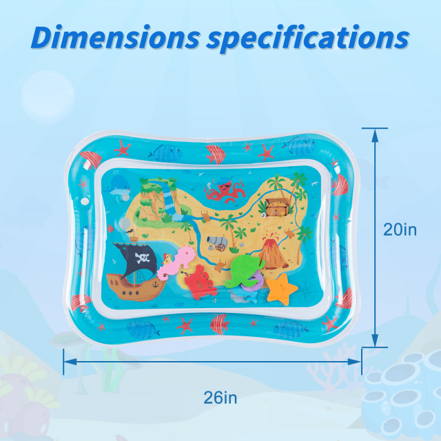 Tummy Time Baby Water Mat/ Inflatable Baby Water Play Mat for Infants and Toddlers Baby Toys-WPF11