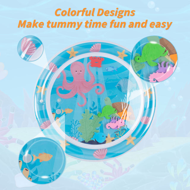 Tummy Time Baby Water Mat/ Inflatable Baby Water Play Mat for Infants and Toddlers Baby Toys-WPY03