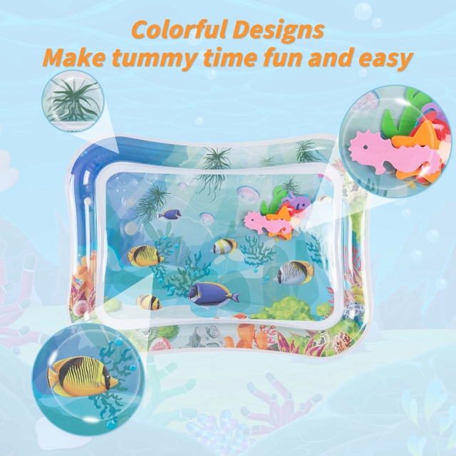 Tummy Time Baby Water Mat/ Inflatable Baby Water Play Mat for Infants and Toddlers Baby Toys-WPF17