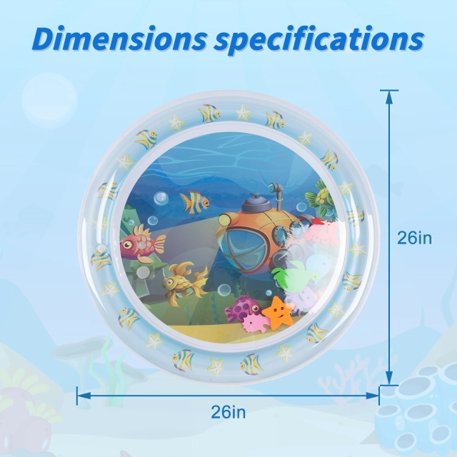 Tummy Time Baby Water Mat/ Inflatable Baby Water Play Mat for Infants and Toddlers Baby Toys-WPY09