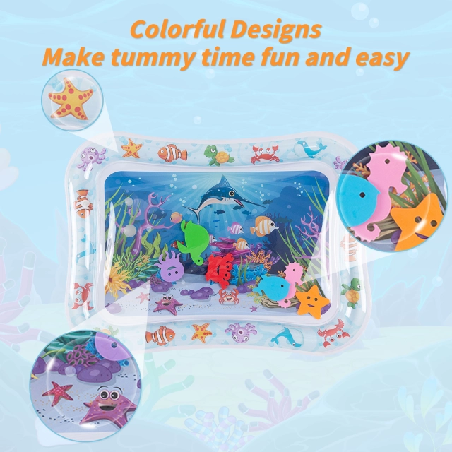 Tummy Time Baby Water Mat/ Inflatable Baby Water Play Mat for Infants and Toddlers Baby Toys-WPF10