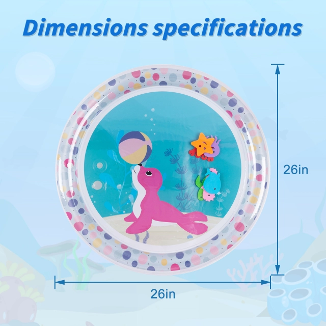 Tummy Time Baby Water Mat/ Inflatable Baby Water Play Mat for Infants and Toddlers Baby Toys-WPY12