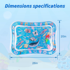 Tummy Time Baby Water Mat/ Inflatable Baby Water Play Mat for Infants and Toddlers Baby Toys-WPF12