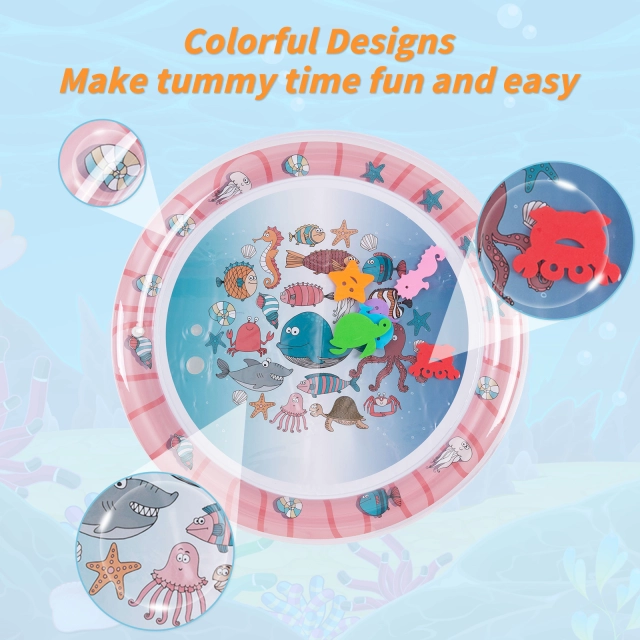 Tummy Time Baby Water Mat/ Inflatable Baby Water Play Mat for Infants and Toddlers Baby Toys-WPY07