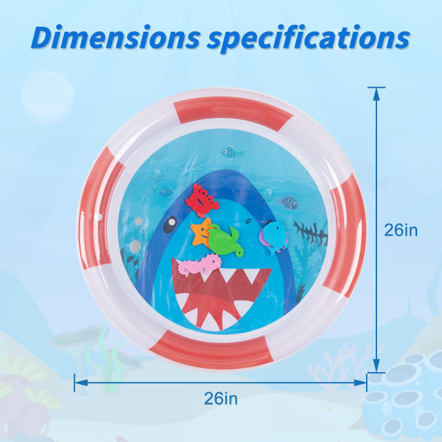 Tummy Time Baby Water Mat/ Inflatable Baby Water Play Mat for Infants and Toddlers Baby Toys-WPY06