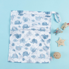 ALVABABY Diaper Wet Dry Bag with Two Zippered Pockets (L-H396A)