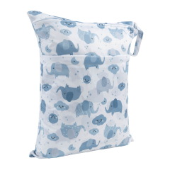 ALVABABY Diaper Wet Dry Bag with Two Zippered Pockets (L-H396A)