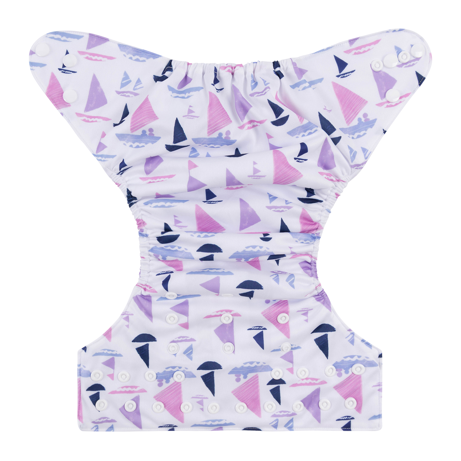 ALVABABY One Size Positioning Printed Cloth Diaper-Sailboat(YDP131A)