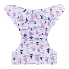 ALVABABY One Size Positioning Printed Cloth Diaper-Sailboat(YDP131A)
