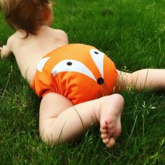 ALVABABY One Size Positioning Printed Cloth Diaper-Fox(YD82A)