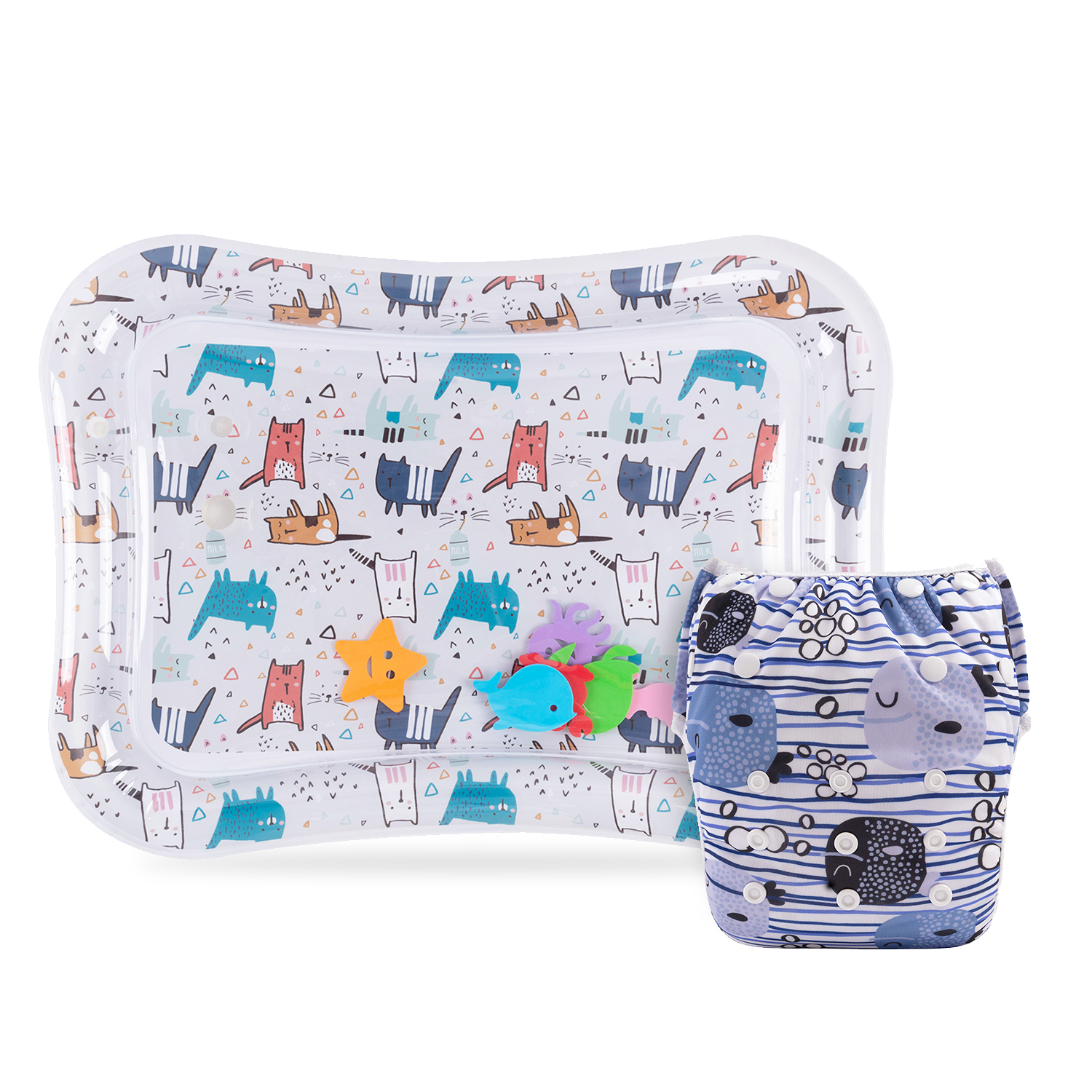 (Various Sets) Rectangular Baby Water Mat & Swim Diaper