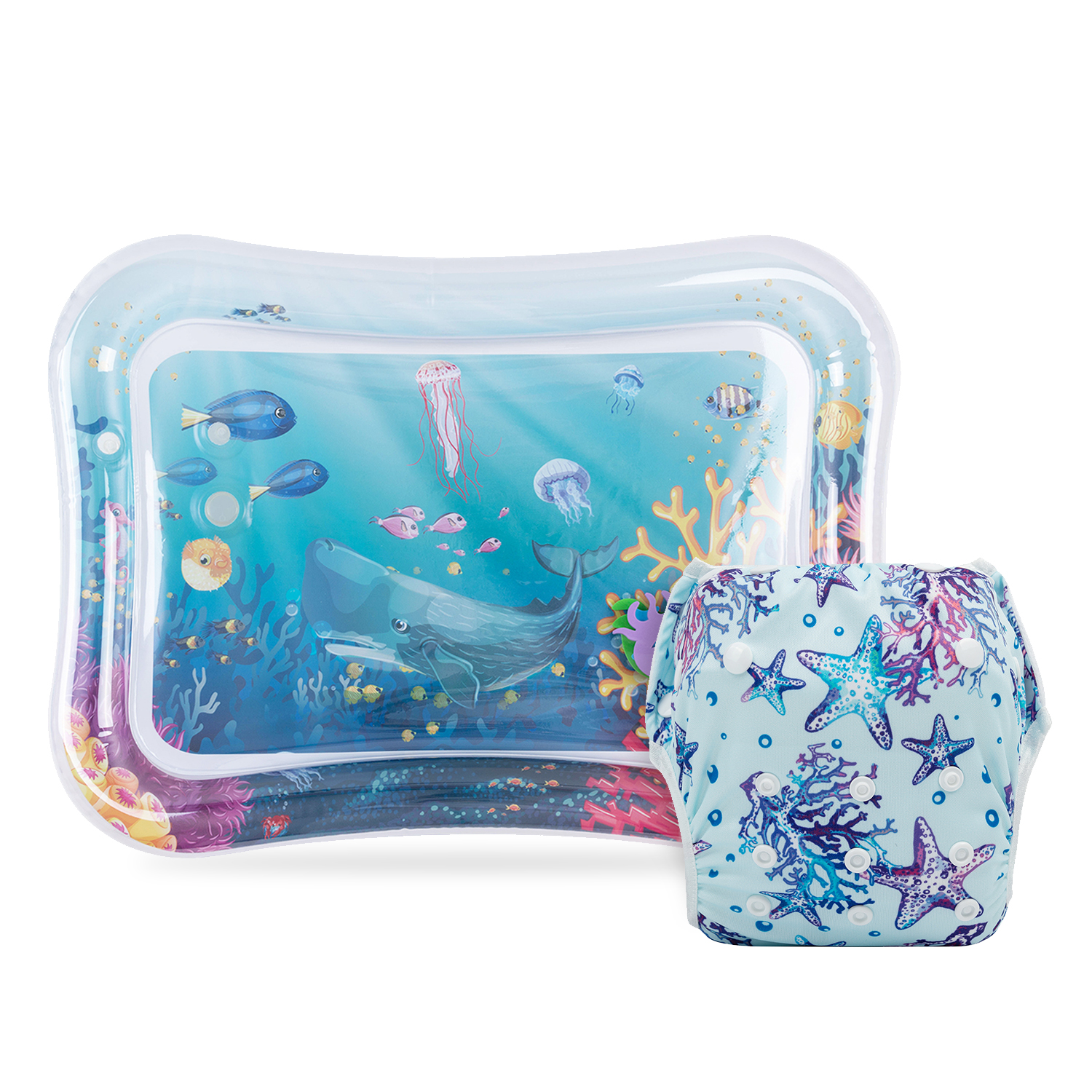 (Various Sets) Rectangular Baby Water Mat & Swim Diaper