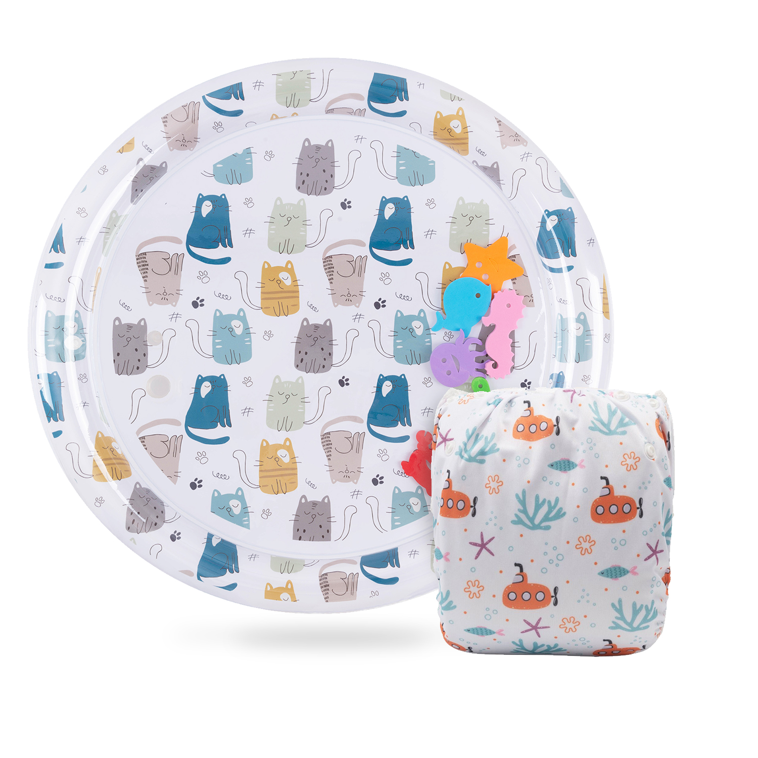 (Various Sets) Round Baby Water Mat & Swim Diaper