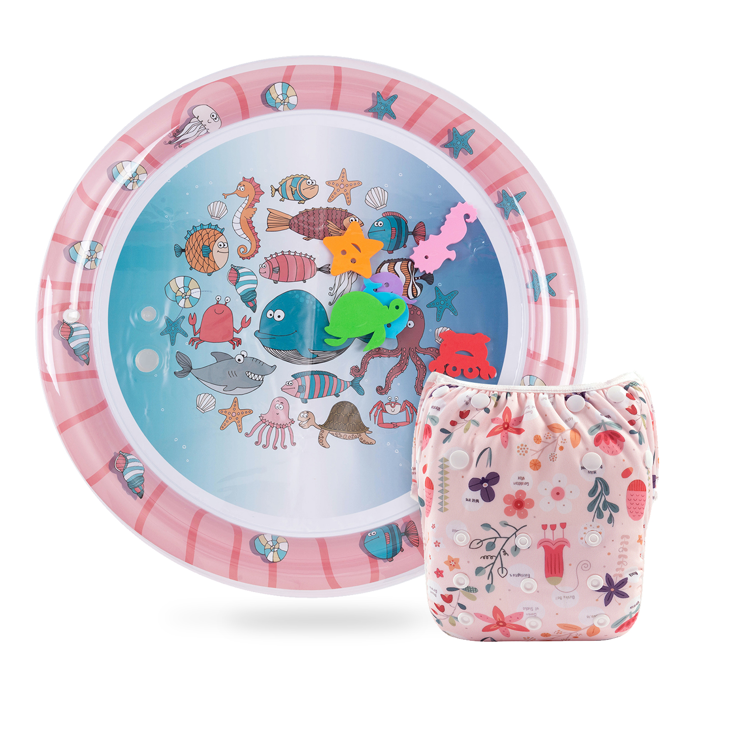 (Various Sets) Round Baby Water Mat & Swim Diaper