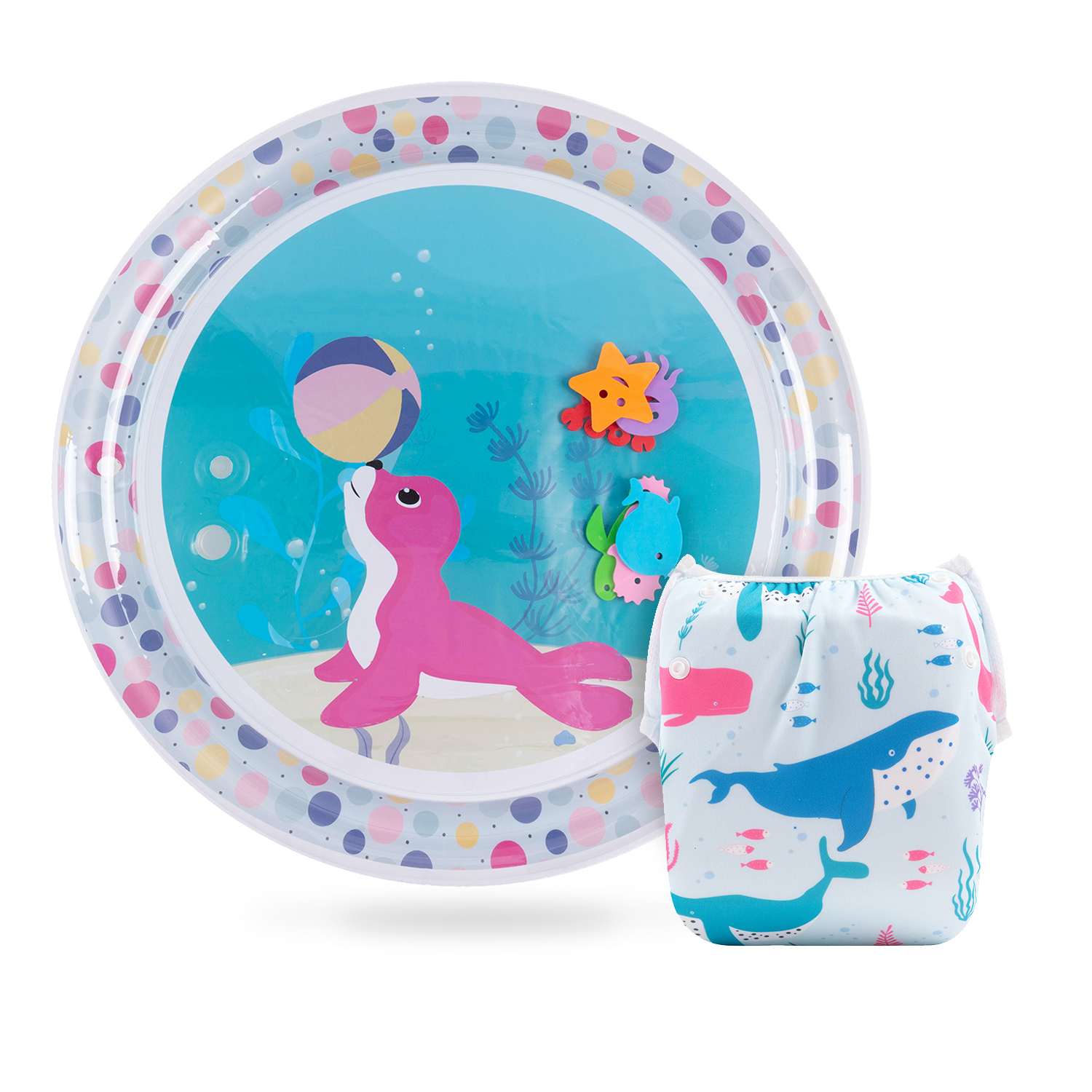 (Various Sets) Round Baby Water Mat & Swim Diaper