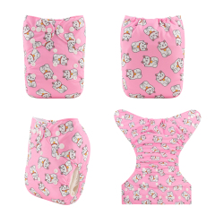 ALVABABY One Size Print Pocket Cloth Diaper- Cats (H403A)