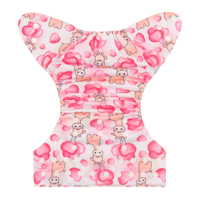 ALVABABY One Size Positioning Printed Cloth Diaper-deer(YDP135A)