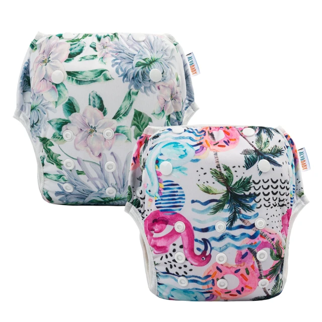 (All packs)ALVABABY 2PCS Printed Swim Diapers