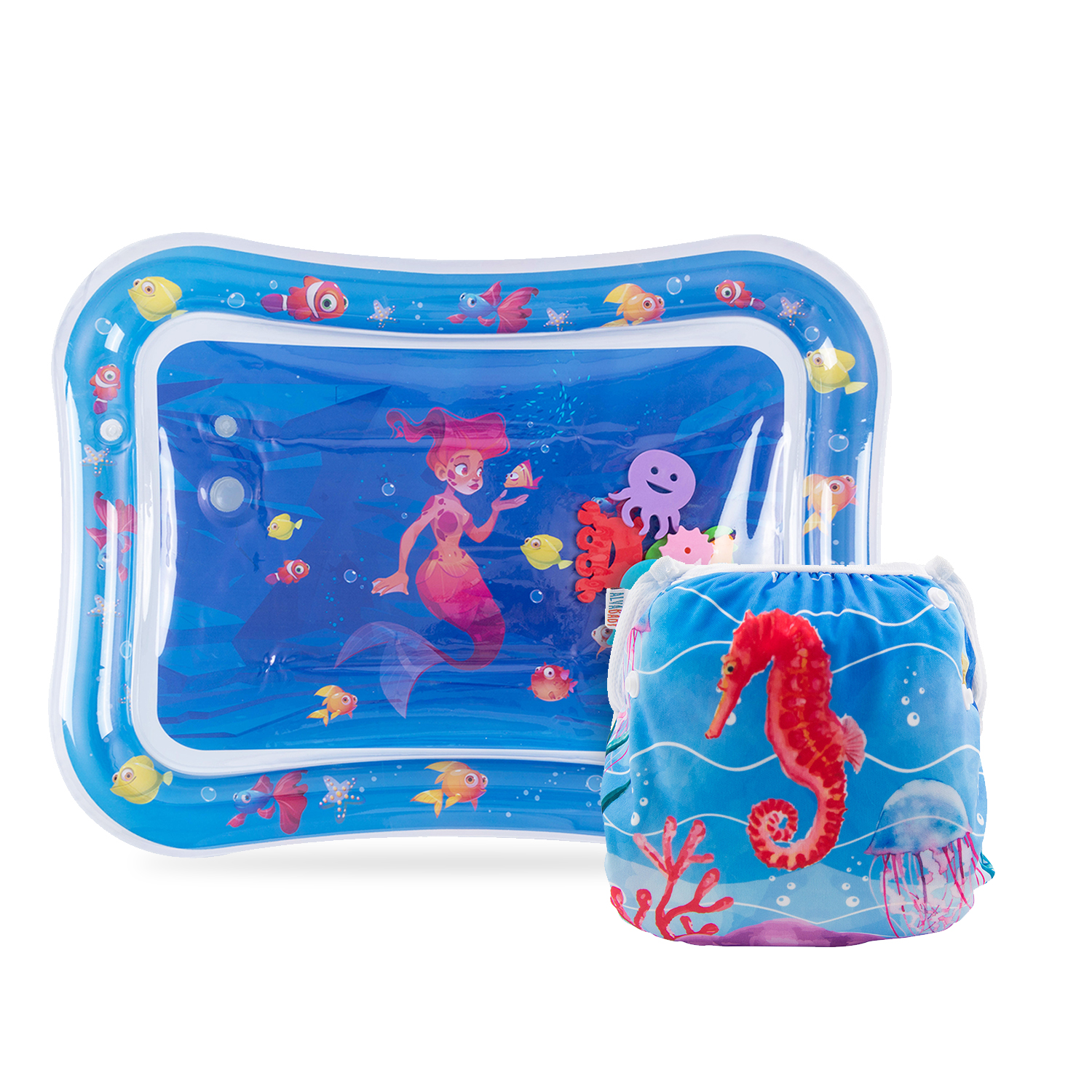 (Various Sets) Rectangular Baby Water Mat & Swim Diaper