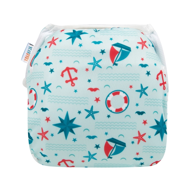 ALVABABY One Size Printed Swim Diaper -Boat and stars(YK58A)