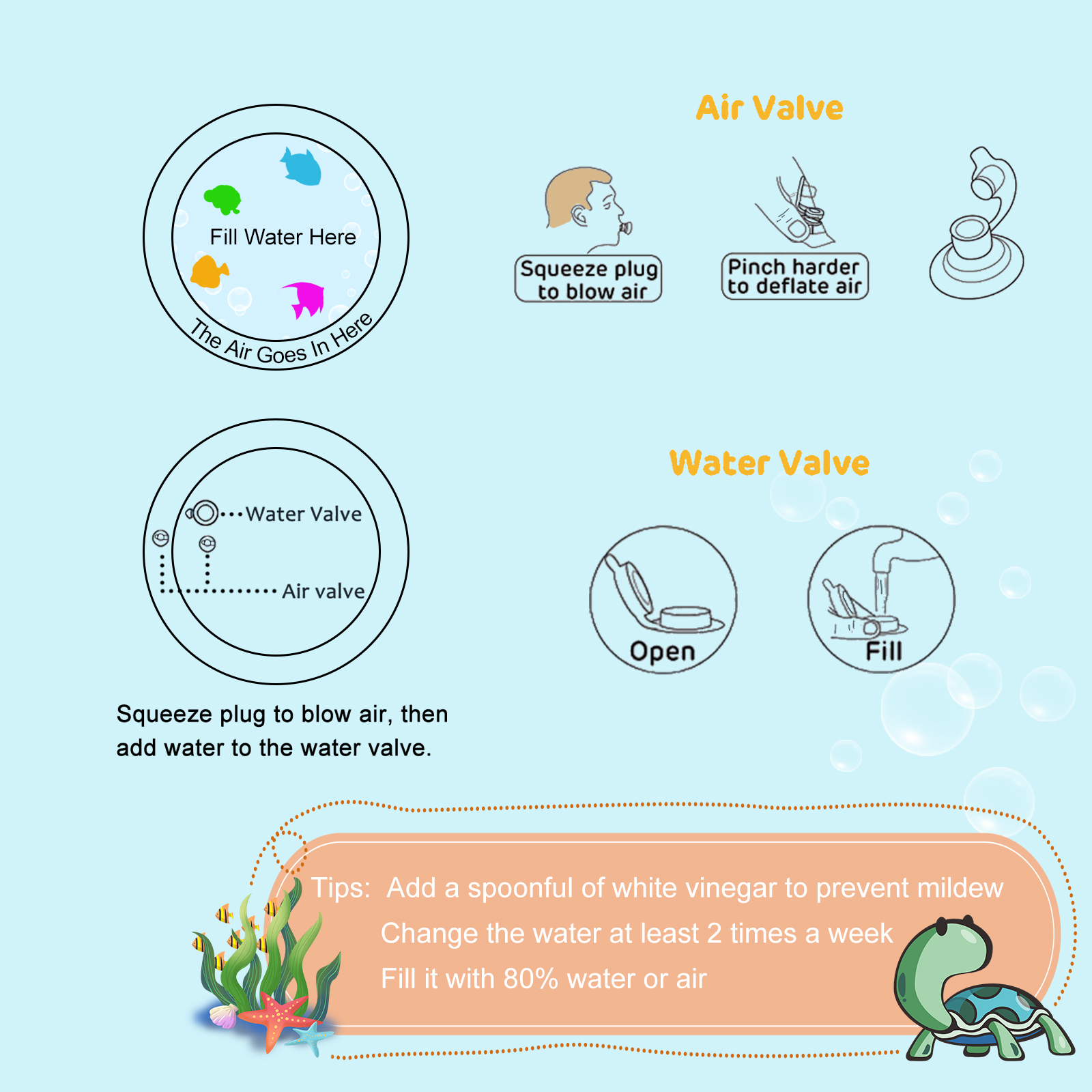 Tummy Time Baby Water Mat/ Inflatable Baby Water Play Mat for Infants and Toddlers Baby Toys-WPY06