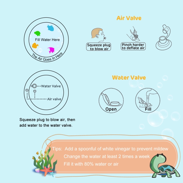 Tummy Time Baby Water Mat/ Inflatable Baby Water Play Mat for Infants and Toddlers Baby Toys-WPY04