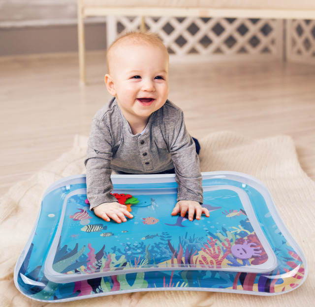 Tummy Time Baby Water Mat/ Inflatable Baby Water Play Mat for Infants and Toddlers Baby Toys-WPF09