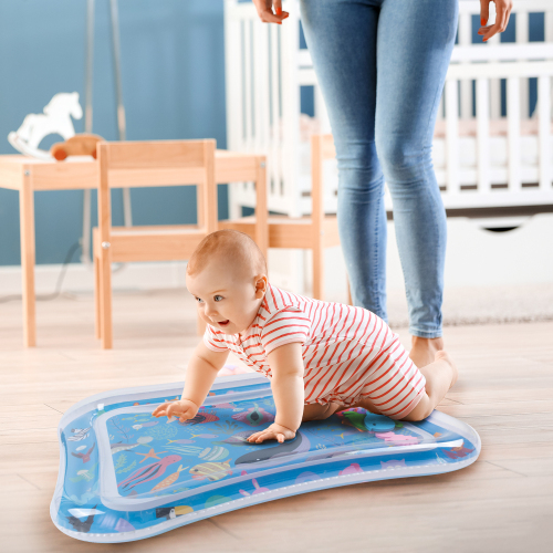 Tummy Time Baby Water Mat/ Inflatable Baby Water Play Mat for Infants and Toddlers Baby Toys-WPF12
