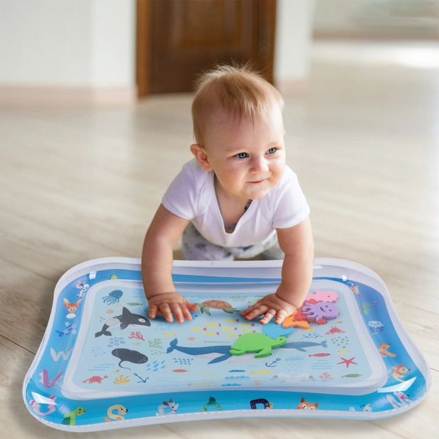 Tummy Time Baby Water Mat/ Inflatable Baby Water Play Mat for Infants and Toddlers Baby Toys-WPF14