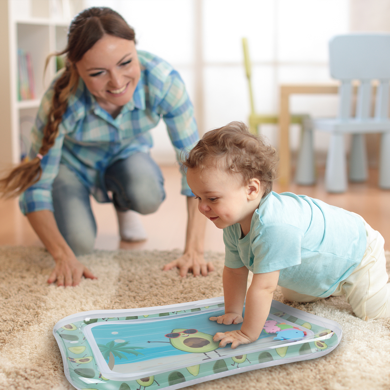 Tummy Time Baby Water Mat/ Inflatable Baby Water Play Mat for Infants and Toddlers Baby Toys-WPF18